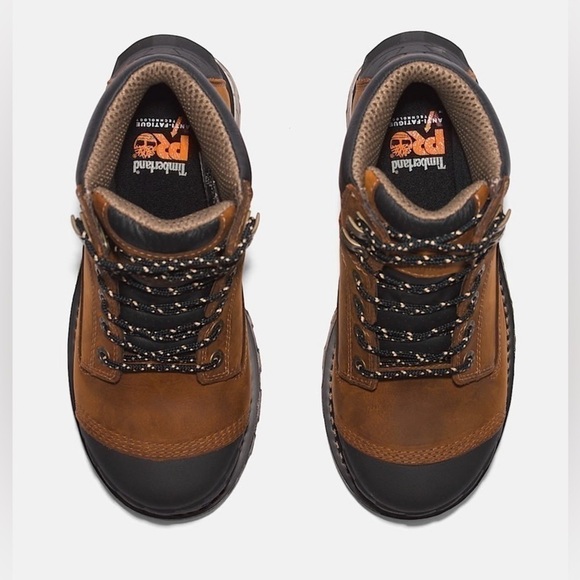 NEW w/TAGS Timberland PRO Women's Waterproof Brown Comp Toe Work Boots Size 11 - Picture 5 of 11